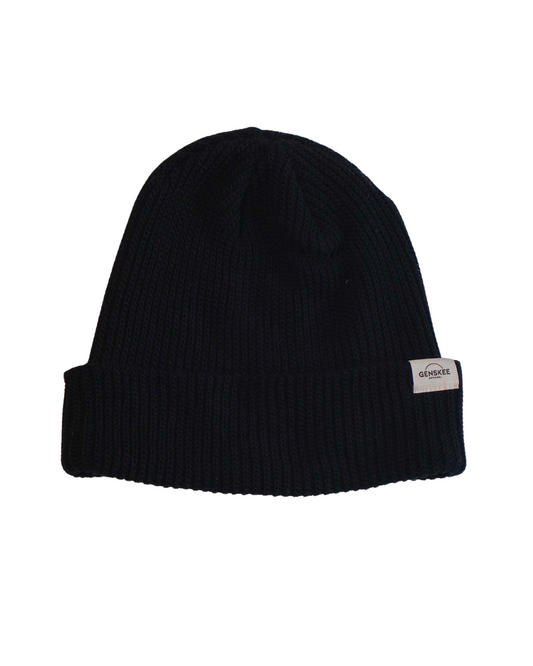 The Ribbed Beanie in Black