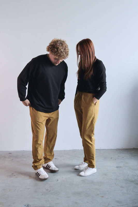 The Relaxed Organic Cotton Pant in Honey