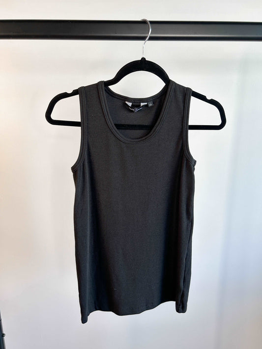 The Ribbed Tank in Black